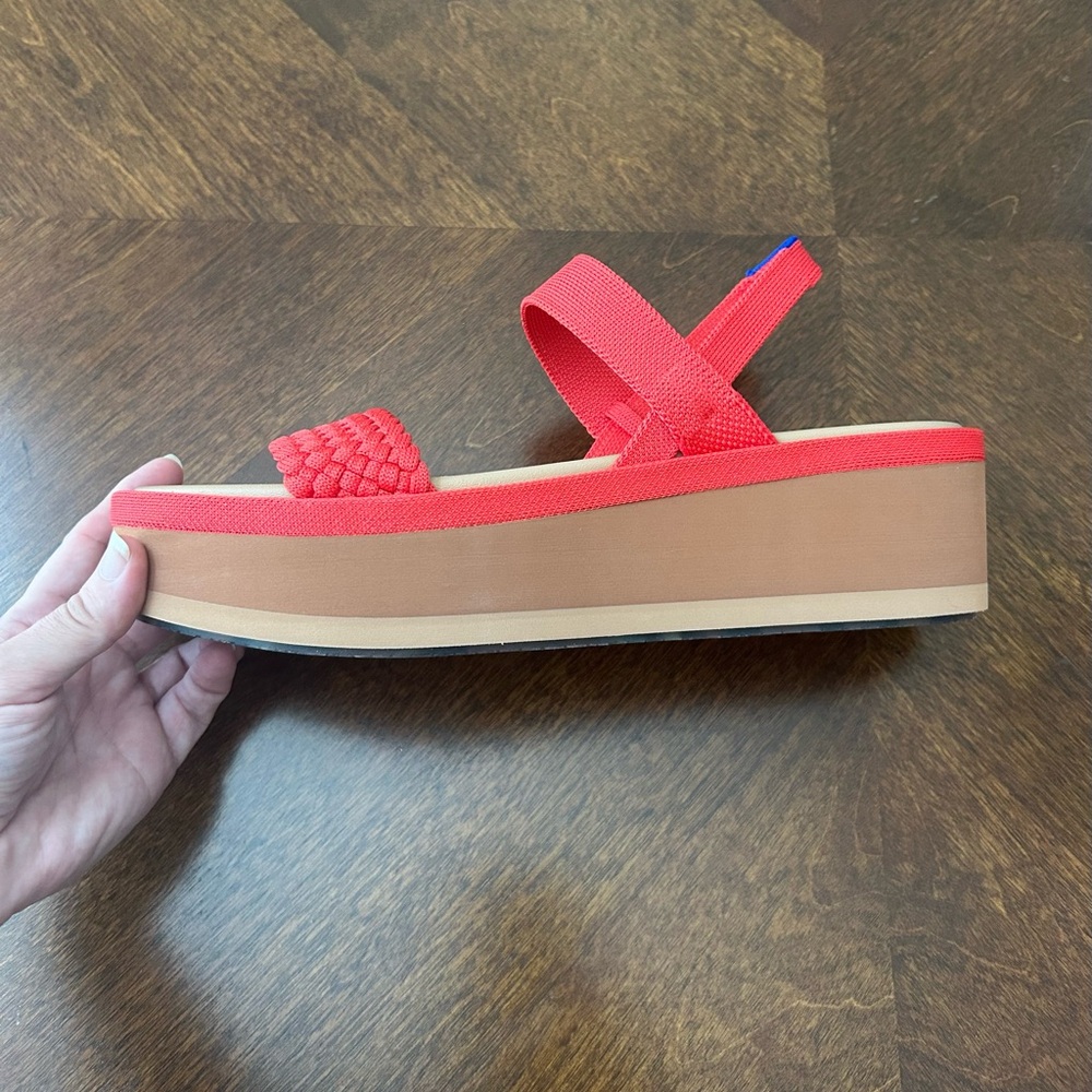 Rothy’s Stylish Red Platform Sandals - Picture 6 of 10